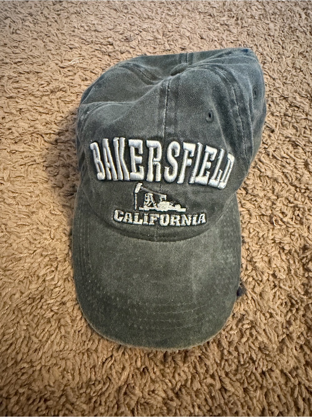 Bakersfield California Embroidered Baseball Cap - Black